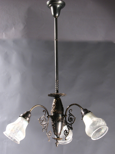 3-Light Electric Chandelier with Very Nice Castings